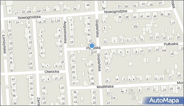 Poznań, Goplańska, 12, mapa Poznania