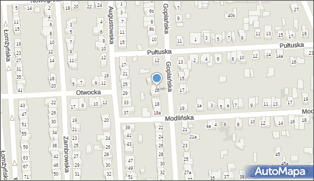 Poznań, Goplańska, 16, mapa Poznania