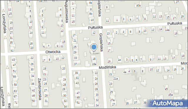 Poznań, Goplańska, 16a, mapa Poznania