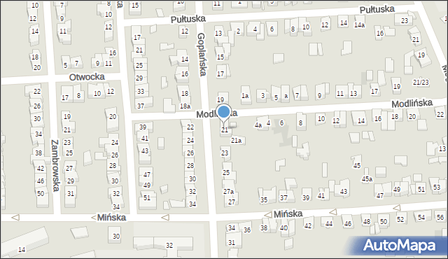 Poznań, Goplańska, 21, mapa Poznania