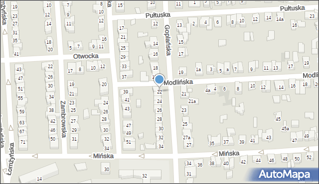 Poznań, Goplańska, 22, mapa Poznania