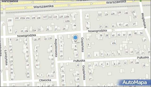 Poznań, Goplańska, 6c, mapa Poznania
