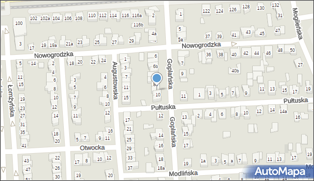 Poznań, Goplańska, 8c, mapa Poznania