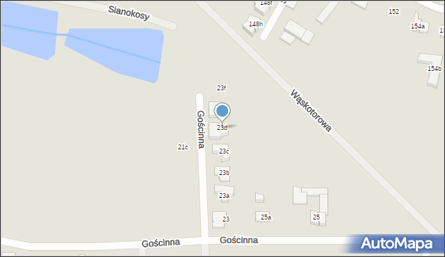 Poznań, Gościnna, 23d, mapa Poznania