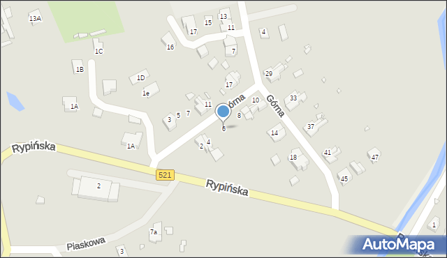 Prabuty, Górna, 6, mapa Prabuty