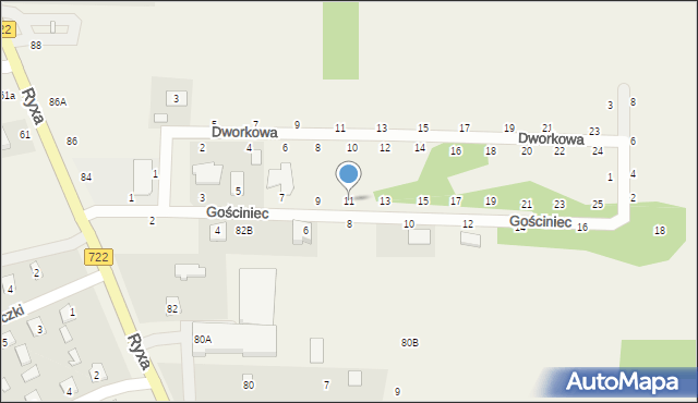 Prażmów, Gościniec, 11, mapa Prażmów