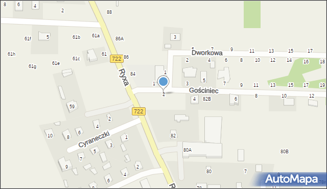 Prażmów, Gościniec, 2, mapa Prażmów