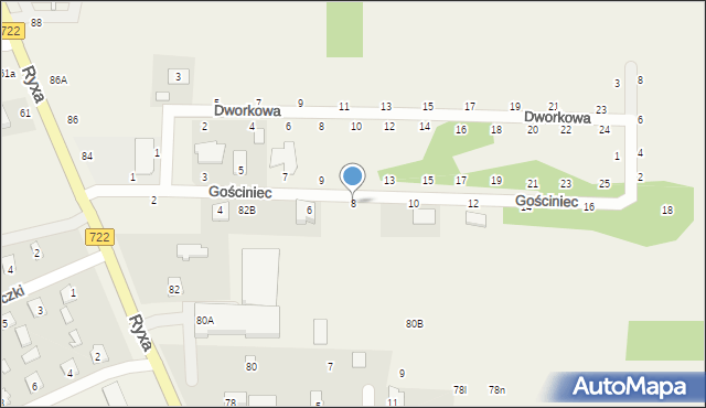 Prażmów, Gościniec, 8, mapa Prażmów