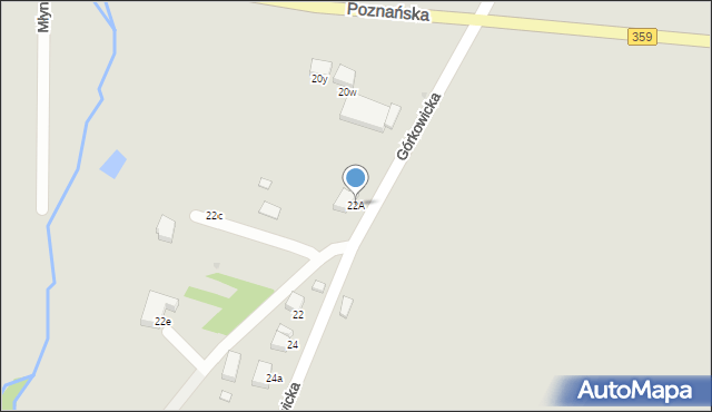 Prusice, Górkowicka, 22A, mapa Prusice