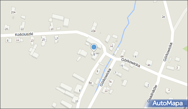 Prusice, Górkowicka, 6, mapa Prusice