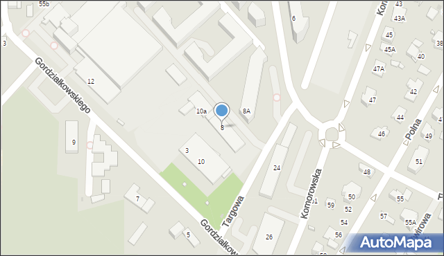 Pruszków, Gordziałkowskiego Jana, 8, mapa Pruszków