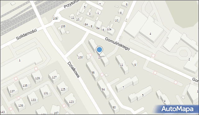 Pruszków, Gomulińskiego Juliana, 13, mapa Pruszków