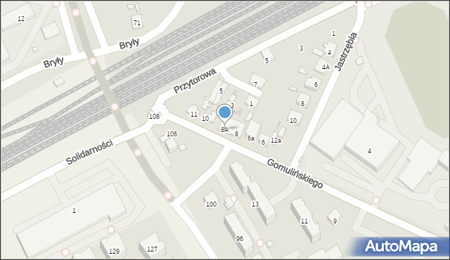 Pruszków, Gomulińskiego Juliana, 8A, mapa Pruszków