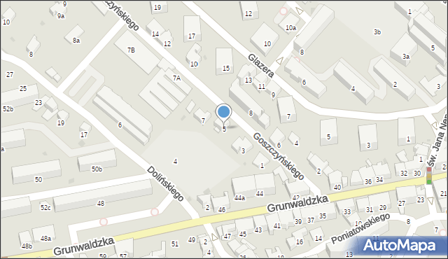 Przemyśl, Goszczyńskiego Seweryna, 5, mapa Przemyśla