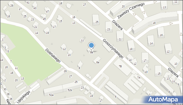Przemyśl, Goszczyńskiego Seweryna, 9a, mapa Przemyśla