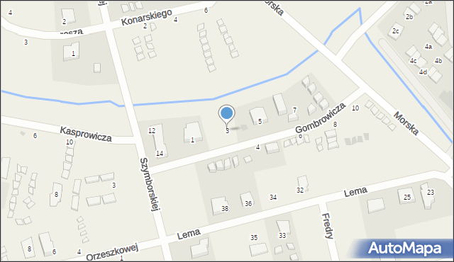 Przewłoka, Gombrowicza Witolda, 3, mapa Przewłoka