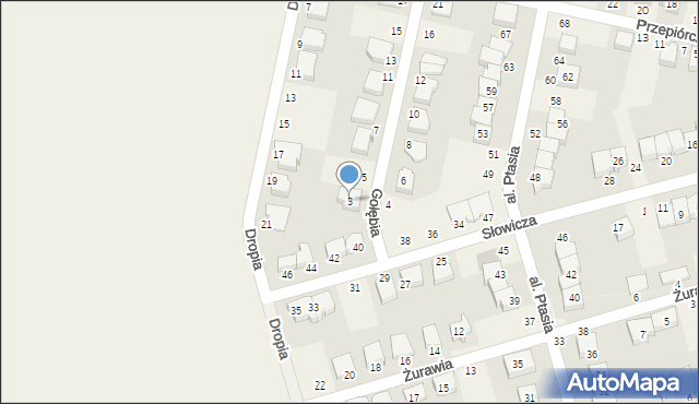 Przeźmierowo, Gołębia, 3, mapa Przeźmierowo