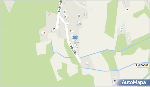 Przybędza, Gołowska, 27, mapa Przybędza
