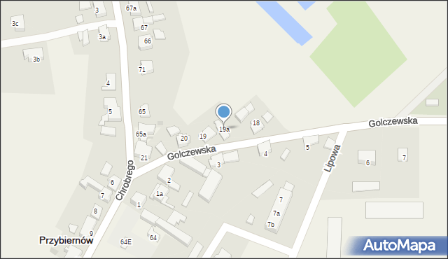 Przybiernów, Golczewska, 19a, mapa Przybiernów