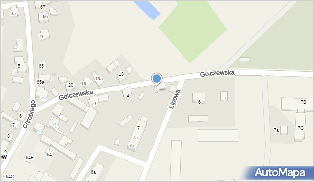 Przybiernów, Golczewska, 5, mapa Przybiernów