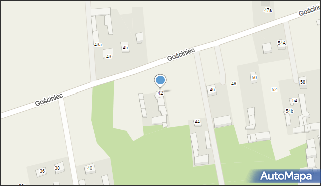 Przybyszew, Gościniec, 42, mapa Przybyszew