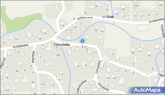 Przysietnica, Góralska, 6, mapa Przysietnica