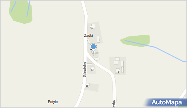 Przysietnica, Góralska, 61, mapa Przysietnica