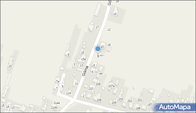 Psary, Górna, 8, mapa Psary