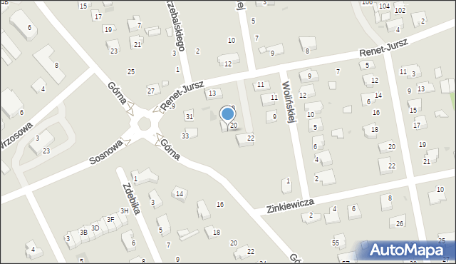 Puławy, Górna, 35, mapa Puław