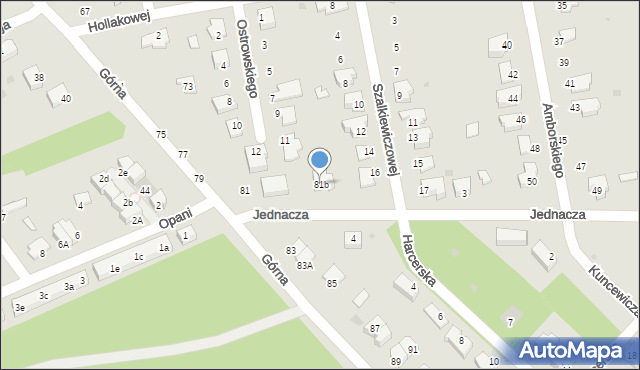 Puławy, Górna, 81b, mapa Puław