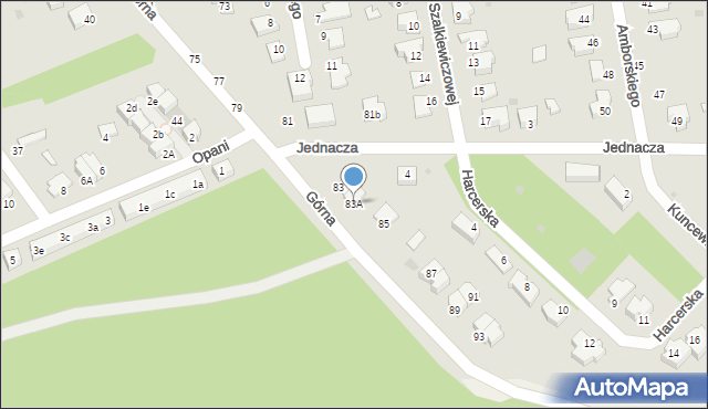 Puławy, Górna, 83A, mapa Puław