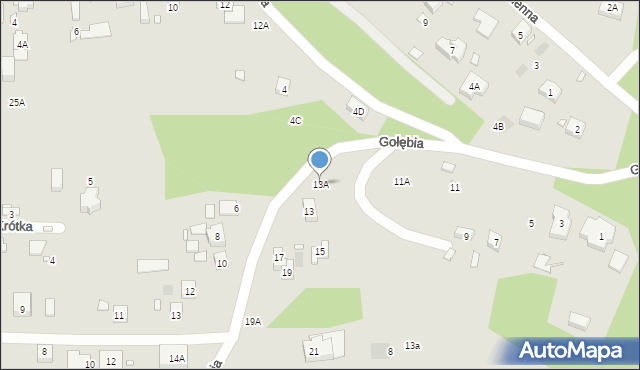 Puszczykowo, Gołębia, 13A, mapa Puszczykowo