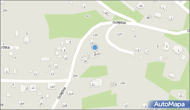 Puszczykowo, Gołębia, 15, mapa Puszczykowo