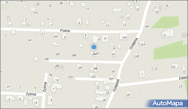 Puszczykowo, Gołębia, 16A, mapa Puszczykowo