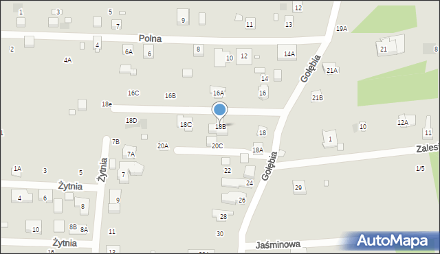 Puszczykowo, Gołębia, 18B, mapa Puszczykowo