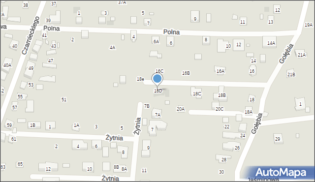 Puszczykowo, Gołębia, 18D, mapa Puszczykowo