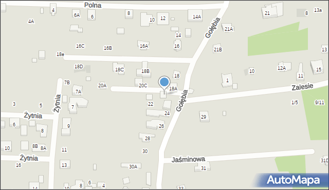 Puszczykowo, Gołębia, 20, mapa Puszczykowo