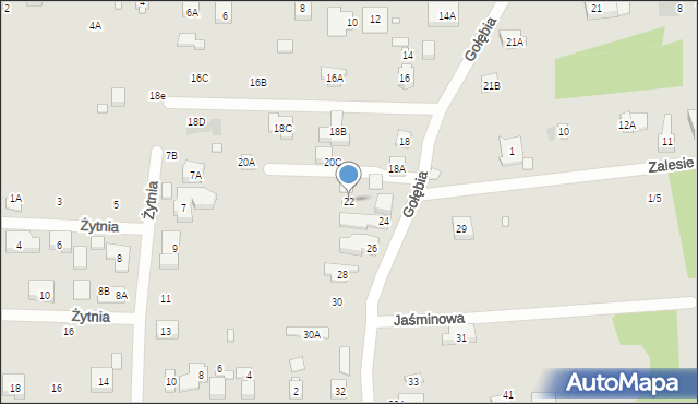 Puszczykowo, Gołębia, 22, mapa Puszczykowo