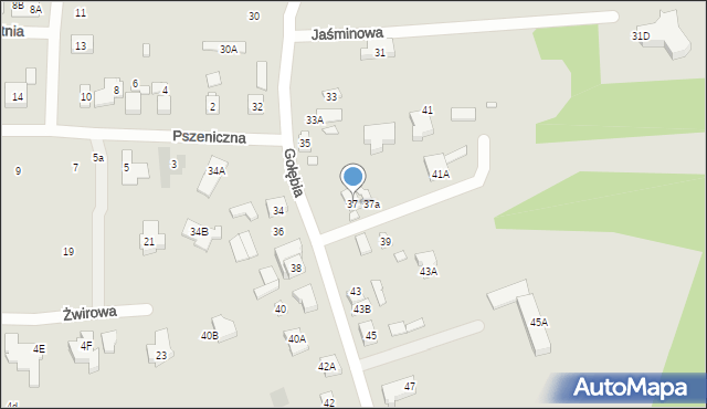 Puszczykowo, Gołębia, 37, mapa Puszczykowo