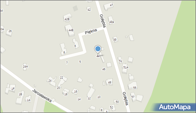 Puszczykowo, Gołębia, 44, mapa Puszczykowo