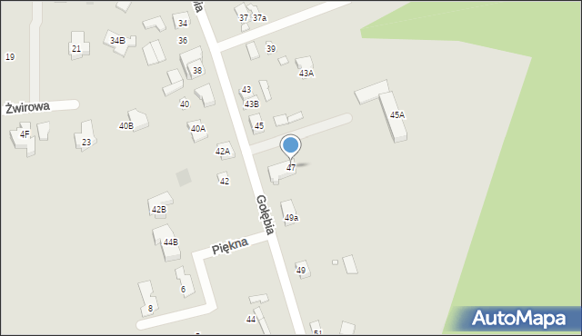 Puszczykowo, Gołębia, 47, mapa Puszczykowo
