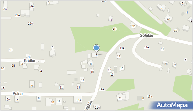 Puszczykowo, Gołębia, 6, mapa Puszczykowo