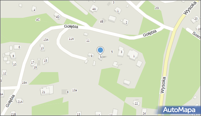 Puszczykowo, Gołębia, 7, mapa Puszczykowo