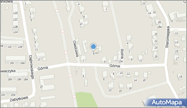 Pyrzyce, Górna, 3, mapa Pyrzyce