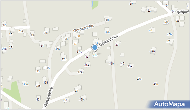 Rabka-Zdrój, Gorczańska, 41c, mapa Rabka-Zdrój