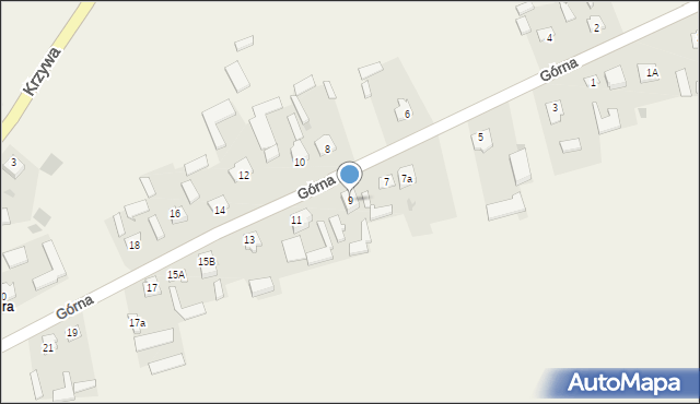 Rachanie, Górna, 9, mapa Rachanie