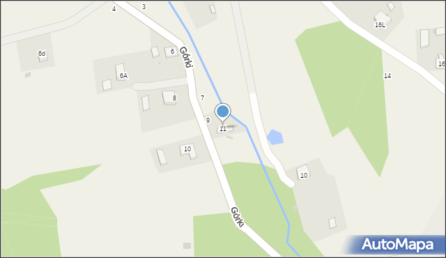 Radgoszcz, Górki, 11, mapa Radgoszcz