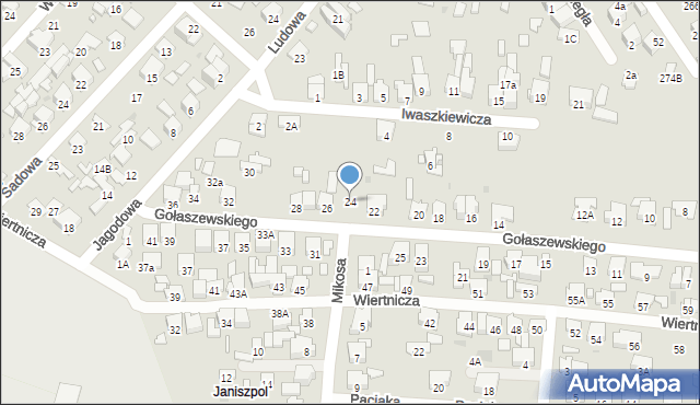 Radom, Gołaszewskiego Czesława, 24, mapa Radomia