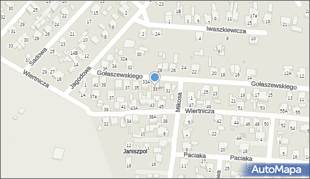Radom, Gołaszewskiego Czesława, 33, mapa Radomia