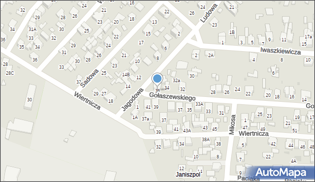 Radom, Gołaszewskiego Czesława, 36, mapa Radomia